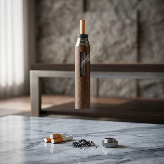Premium Wooden Cigarette Holder – Portable Ash & Ember Protector